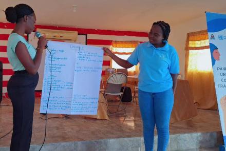 women as mediators and trainers, women who now have not only new skills, but the tools and technical resources to continue training others in their own communities. 