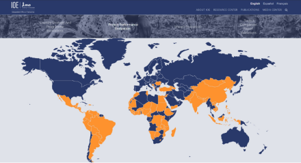 A global map demonstrating how IOE translates complex evaluation findings into compelling narratives that resonate with policymakers and field practitioners