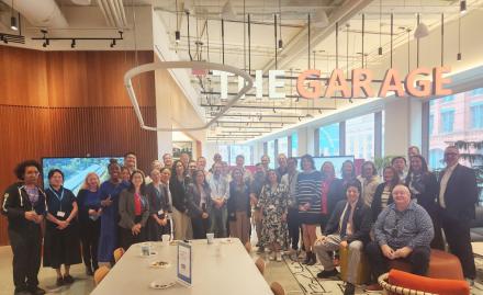 A group of UN learning managers posing for a photo