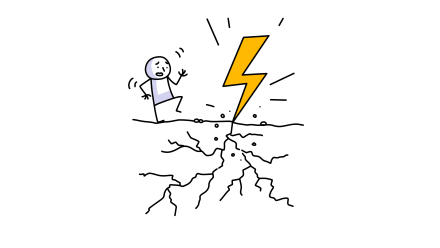 Shock illustration about leading teams in crisis