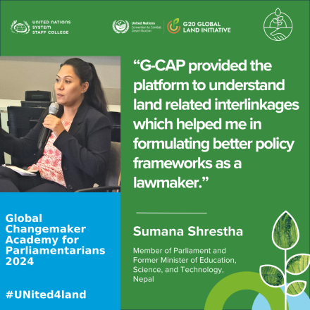 Sumana Shrestha's quote card on GCAP