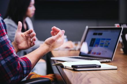 hands and computers