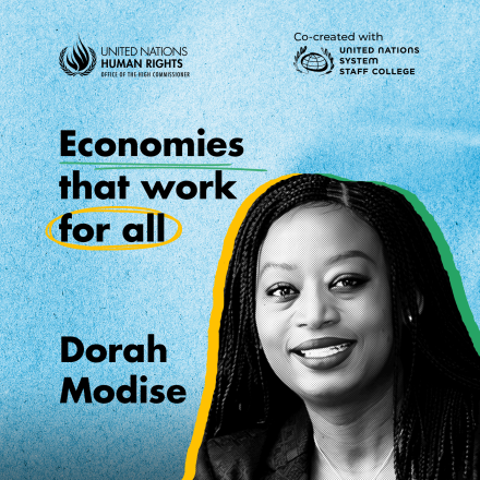 A photo of Dorah-Modise- Economies that work - for all - podcast