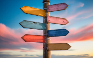 sign post pointing in many directions