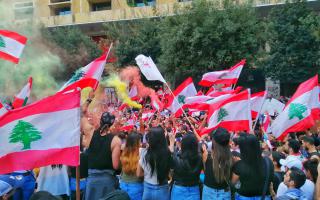youth protest in Lebanon