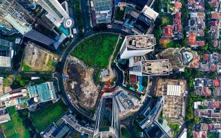 aerial view of Jakarta's skyline